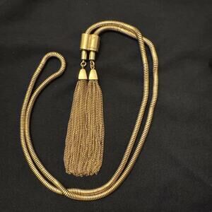 Stella & Dot Jacqueline Brazilian Chain Sliding Lariat Necklace with tassel